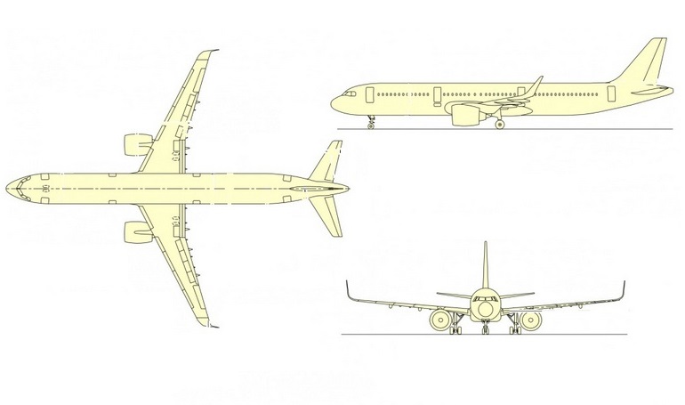 AIRBUS A-321neo A21N 3D view