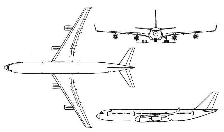 AIRBUS A-340-200 AIRBUS A-340-200 Prestige A342 3D view