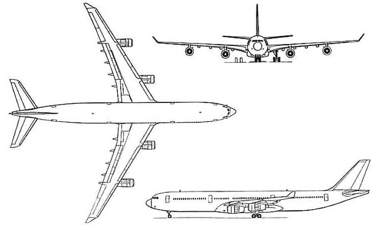 AIRBUS A-340-600 AIRBUS A-340-600 Prestige A346 3D view