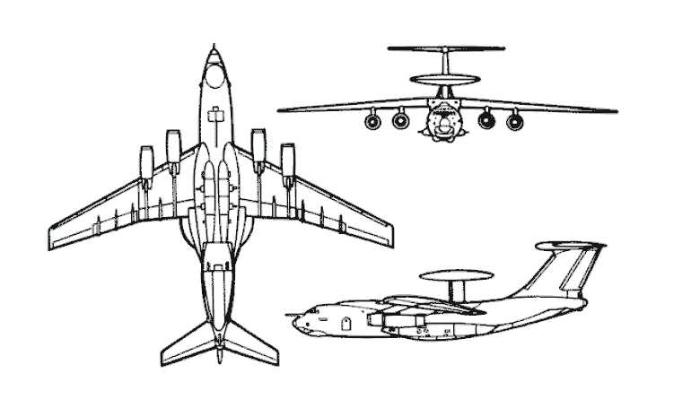 BERIEV A-50 BERIEV Be-976 ILYUSHIN A-50 ILYUSHIN Be-976 A50 3D view