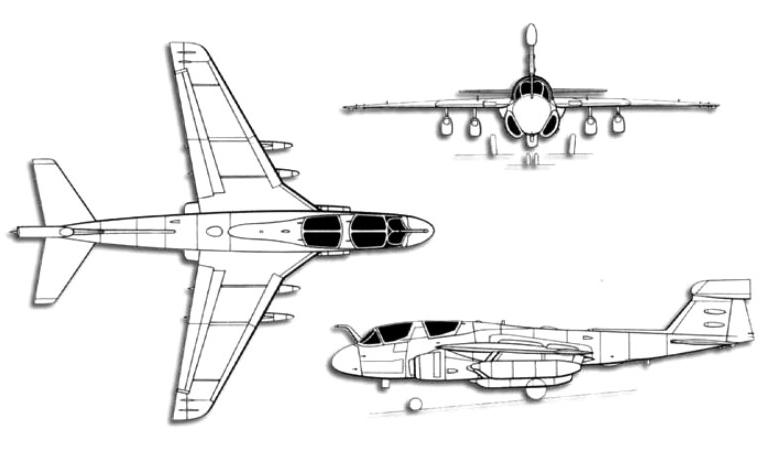 GRUMMAN A-6 Intruder GRUMMAN EA-6 Prowler GRUMMAN G-128 Intruder GRUMMAN G-128 Prowler GRUMMAN KA-6 Intruder A6 3D view