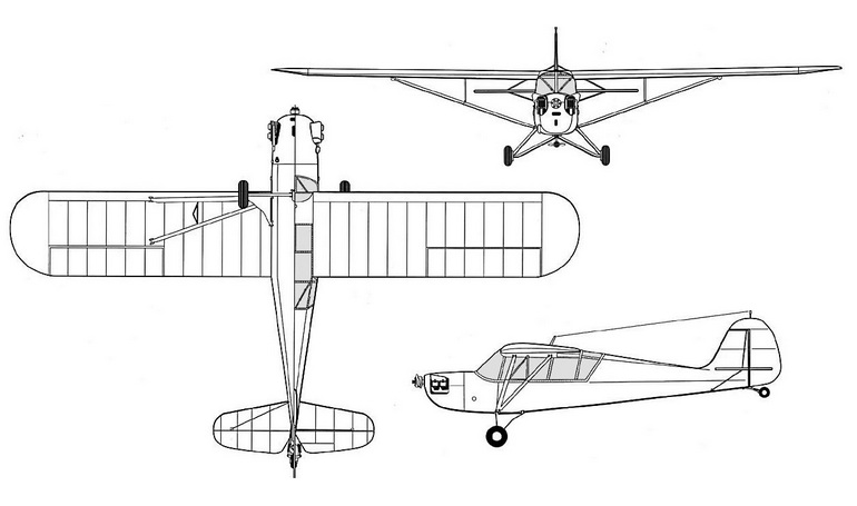 AERONCA 50 Chief AR50 3D view