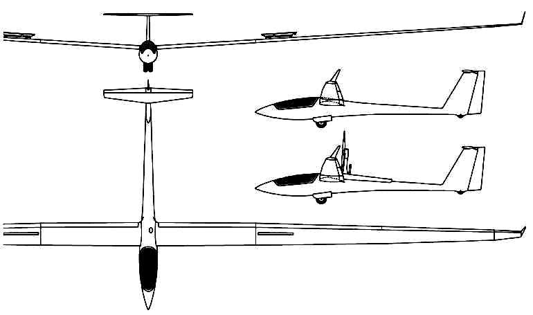 SCHLEICHER ASW-22BE SCHLEICHER ASW-22BLE SCHLEICHER ASW-22M AS22 3D view
