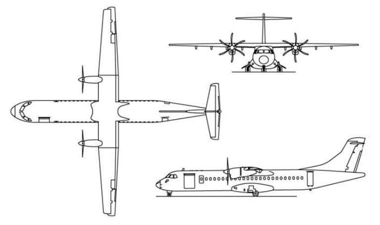 ATR ATR-72-211 ATR ATR-72-212 AT73 3D view