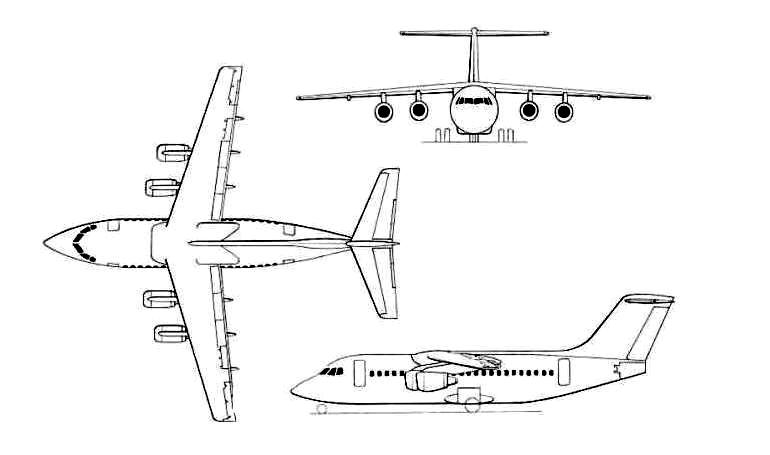 BRITISH AEROSPACE BAe-146-100 BRITISH AEROSPACE BAe-146-100 Statesman B461 3D view