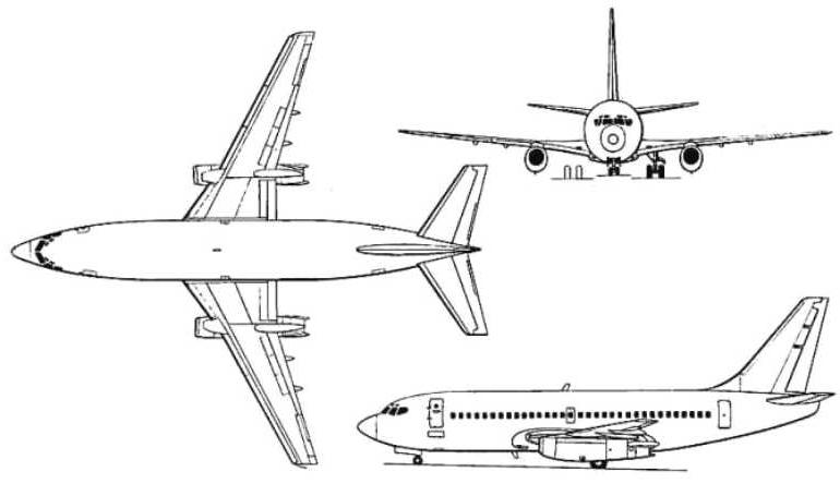BOEING 737-200 BOEING 737-200 Surveiller BOEING CT-43 BOEING VC-96 B732 3D view