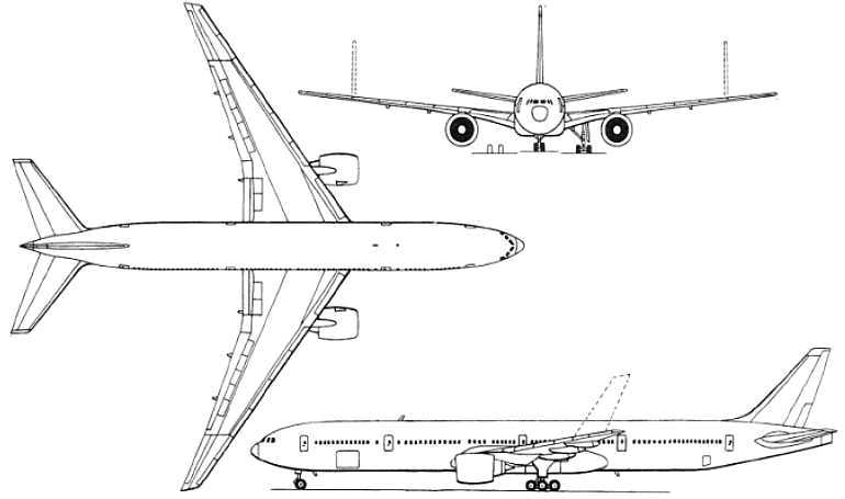 BOEING 777-300 B773 3D view
