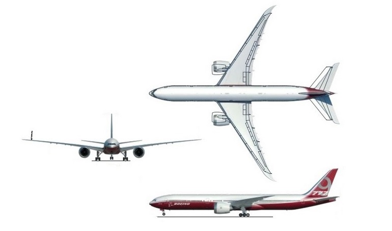 BOEING 777-9 B779 3D view