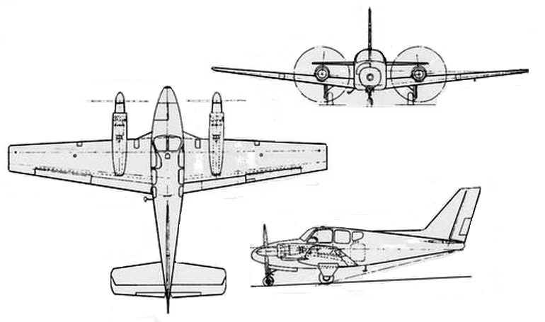 BEECH-SFERMA 60 Marquis BS60 3D view