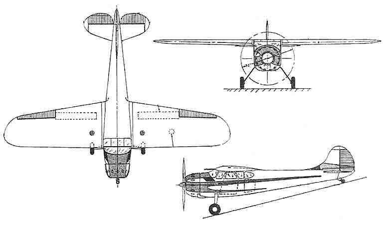 CESSNA 190 C190 3D view