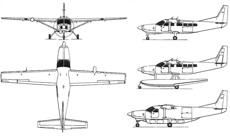 CESSNA 208 Caravan 1 CESSNA 208 Cargomaster CESSNA 208 Grand Caravan CESSNA 208 Super Cargomaster CESSNA C-98 CESSNA U-27 CESSNA 208 Caravan 675 CESSNA AC-208 Combat Caravan C208 3D view