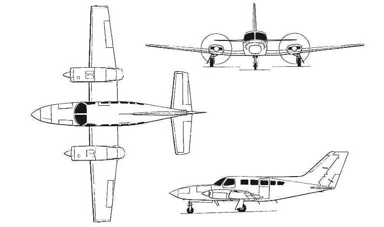 AVIONES COLOMBIA 402 CESSNA 401 CESSNA 402 CESSNA 402 Businessliner CESSNA 402 Utililiner C402 3D view