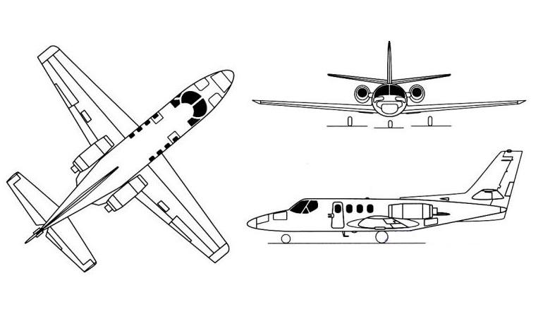 CESSNA 501 Citation 1SP C501 3D view