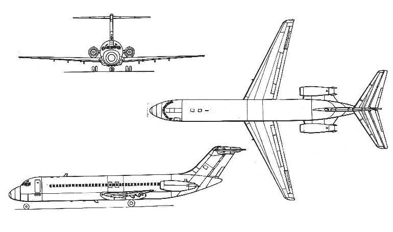 DOUGLAS DC-9-40 MCDONNELL DOUGLAS DC-9-40 DC94 3D view