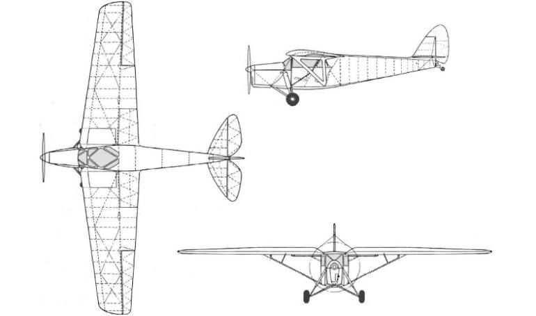 DE HAVILLAND DH-85 Leopard Moth DH85 3D view