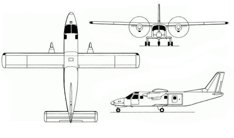 SIAI-MARCHETTI SF-600 Canguro VULCANAIR SF-600 Canguro F600 3D view