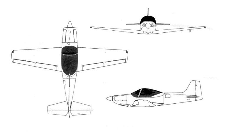 AEROMERE F-8L Falco AVIAMILANO F-8L Falco LAVERDA F-8L Falco SEQUOIA F-8L Falco F8L 3D view