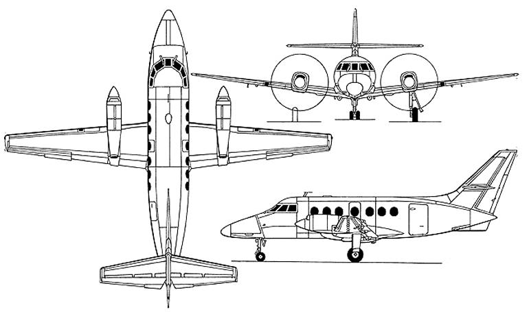 BRITISH AEROSPACE BAe-3100 Jetstream 31 JS31 3D view