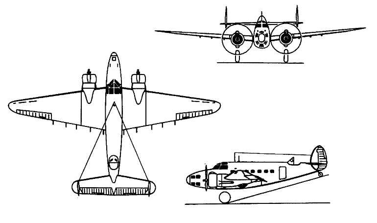 LOCKHEED L-14 Hudson LOCKHEED L-14 Super Electra L14 3D view