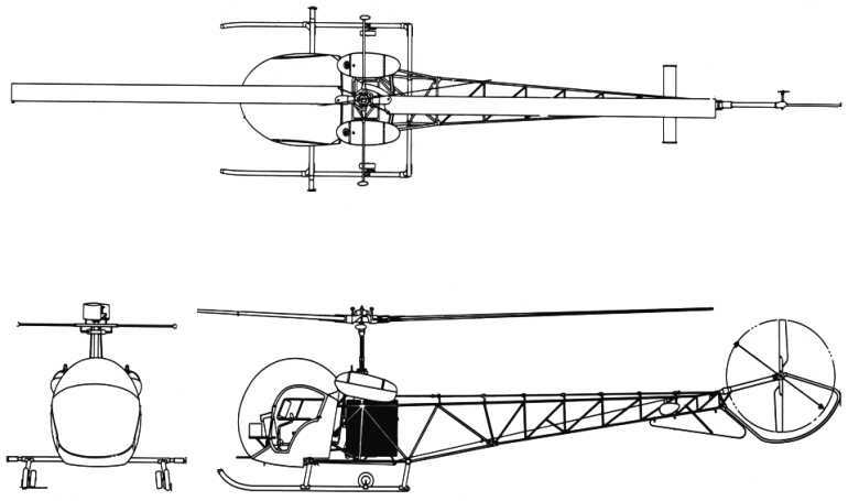 TEXAS HELICOPTER M-74 Wasp M74 3D view