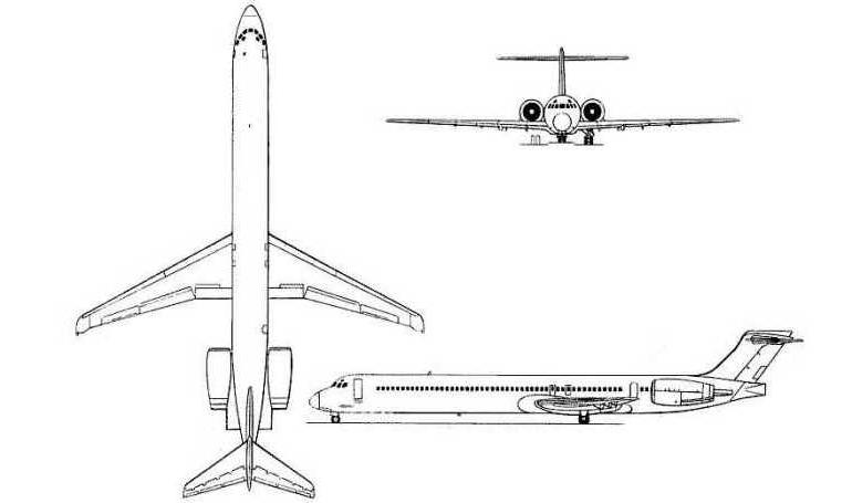 BOEING MD-88 MCDONNELL DOUGLAS MD-88 MD88 3D view