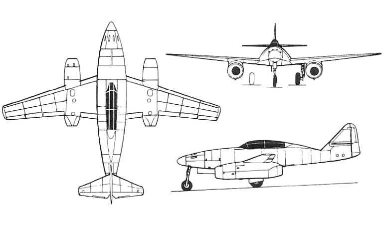 LEGEND FLYERS Me-262 MESSERSCHMITT Me-262 Replica ME62 3D view