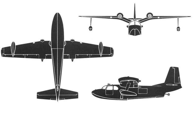 PIAGGIO P-136 TRECKER Gull P136 3D view