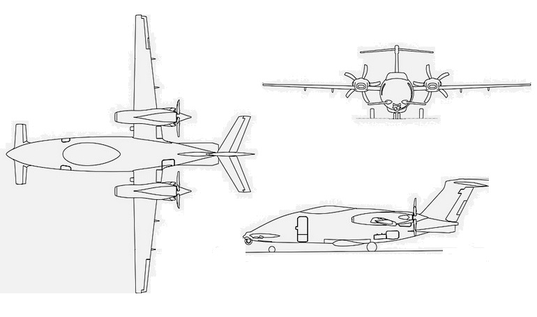 PIAGGIO P-1HH Hammerhead P1HH 3D view