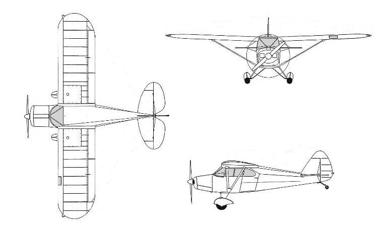 PIPER PA-16 Clipper PA16 3D view