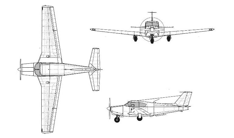 PIPER PA-24 Comanche PA24 3D view
