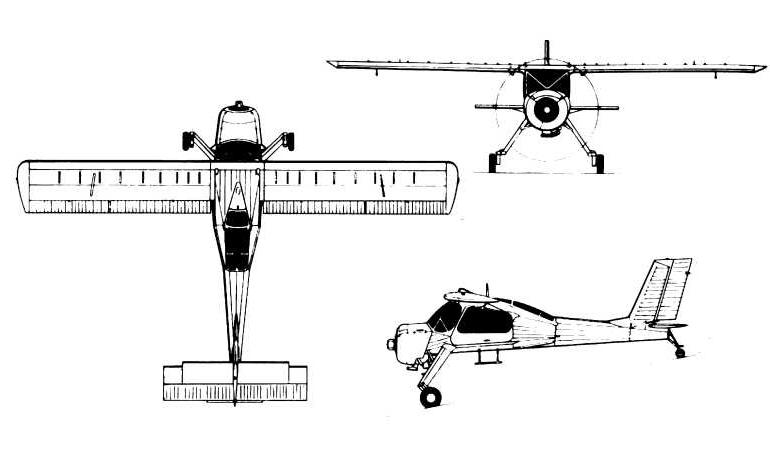 LIPNUR Gelatik PZL-OKECIE PZL-104 Wilga 35 PZL-OKECIE PZL-104 Wilga 80 PZ04 3D view