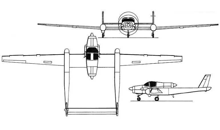 SCHWEIZER RU-38B Twin Condor SCHWEIZER SA-2-38B Twin Condor SA8T 3D view