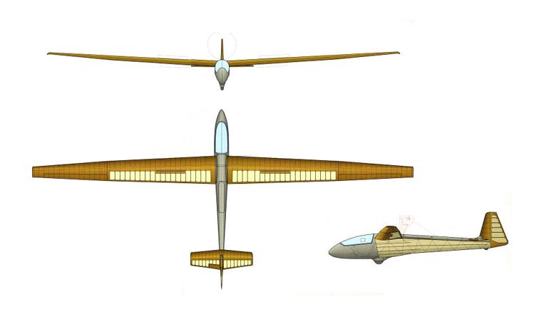 SCHEIBE SF-27M SF27 3D view