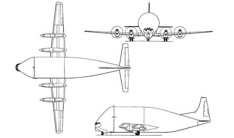 AERO SPACELINES 377SGT Super Guppy SGUP 3D view