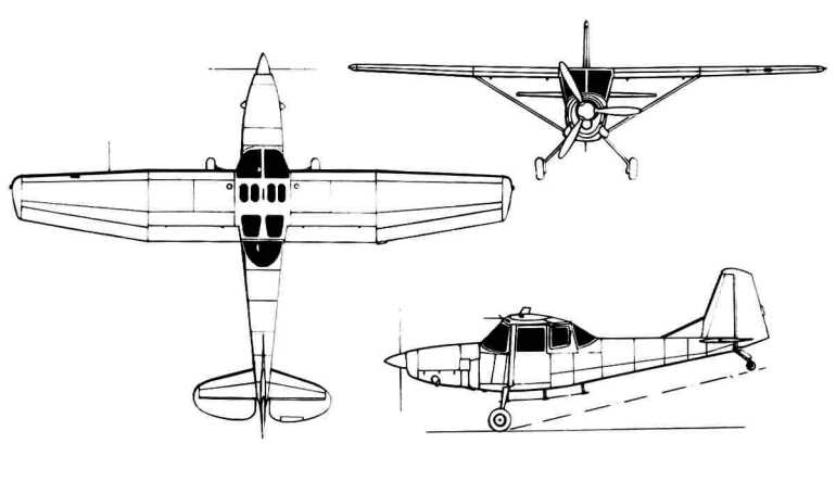 SIAI-MARCHETTI SM-1019 SM19 3D view