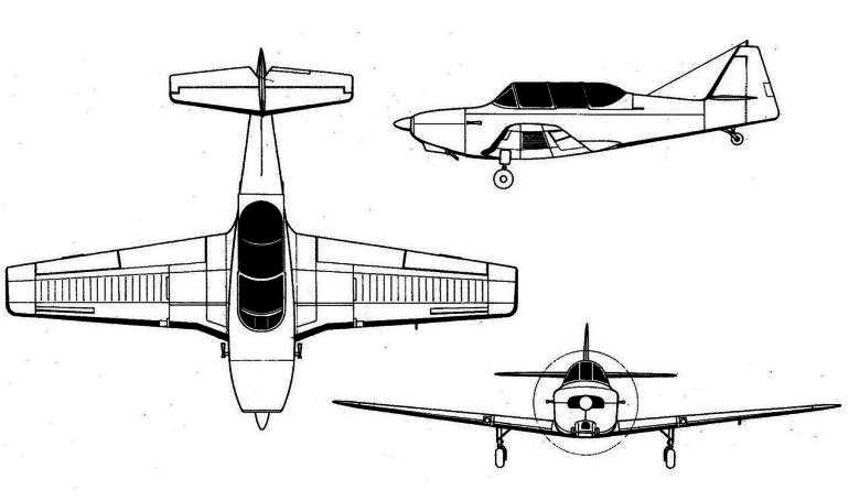 TEMCO T-35 Buckaroo TEMCO TE-1 Buckaroo T35 3D view